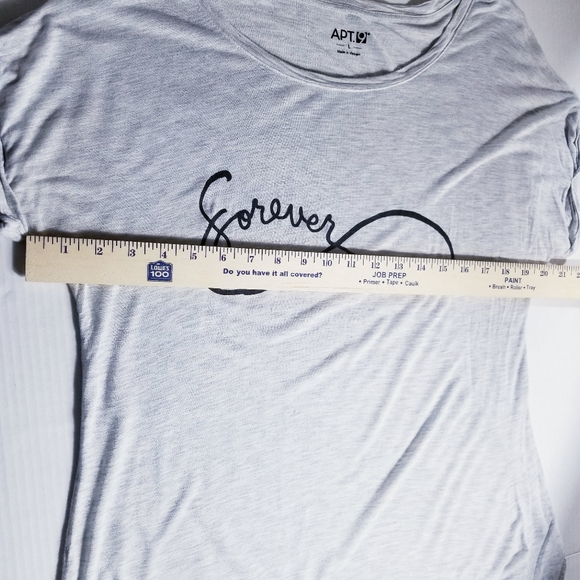 APT 9 LIGHT HEATHER GRAY CUFFED SLEEVE FOREVER SHIRT SIZE LARGE - Picture 8 of 12